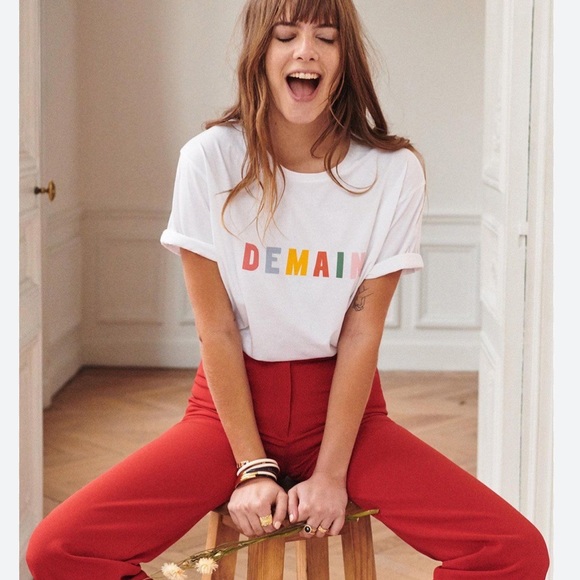 Sézane Demajn Tee Size L - Picture 1 of 7